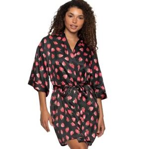 Jezebel Black and Red Strawberry Robe